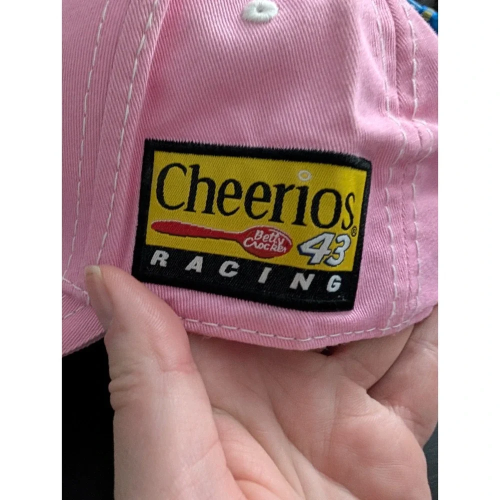 VTG Bobby Labonte Hat‎ Cap Strap Back Pink Petty 43 Cheerios Lightning NASCAR